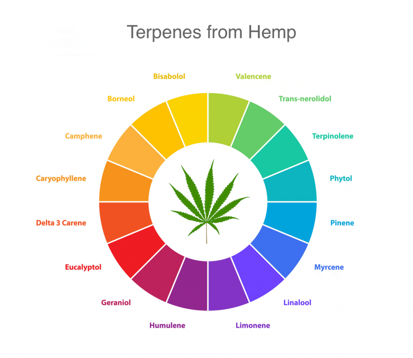 Terpenes from hemp